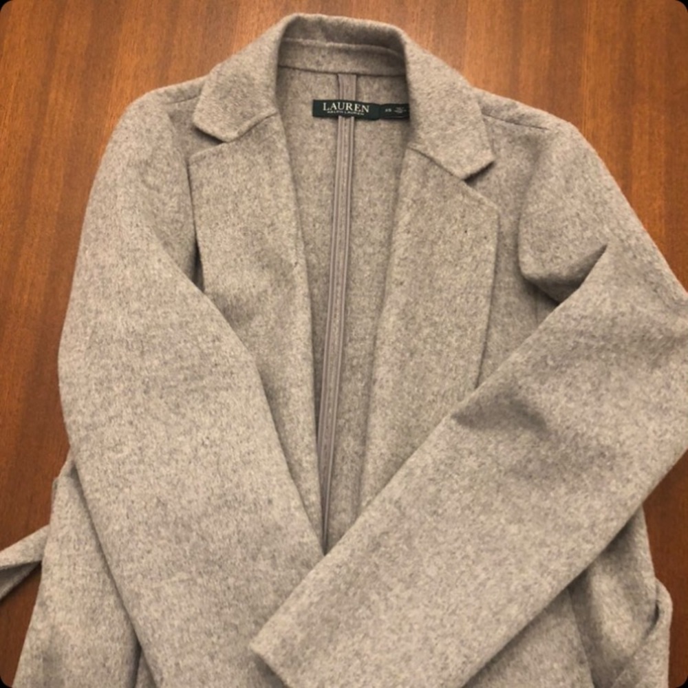 Ralph Lauren wool blend wrap coat - Picture 3 of 5